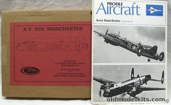 Contrail 1/72 A.V. Roe Manchester Conversion With Profile Book plastic model kit